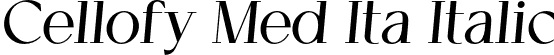 Cellofy Med Ita Italic font - Cellofy-MediumItalic.otf