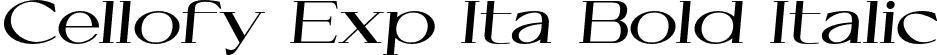 Cellofy Exp Ita Bold Italic font - Cellofy-BoldExpandedItalic.otf