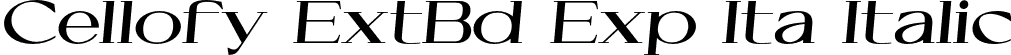 Cellofy ExtBd Exp Ita Italic font - Cellofy-ExtBdExpIta.otf