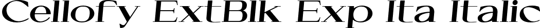 Cellofy ExtBlk Exp Ita Italic font - Cellofy-ExtBlkExpIta.otf