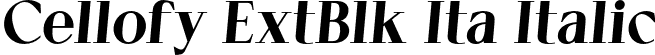 Cellofy ExtBlk Ita Italic font - Cellofy-ExtraBlackItalic.otf