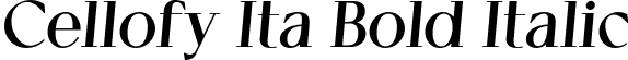 Cellofy Ita Bold Italic font - Cellofy-BoldItalic.otf