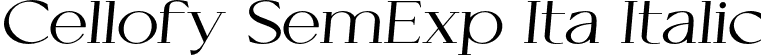 Cellofy SemExp Ita Italic font - Cellofy-SemiExpandedItalic.otf