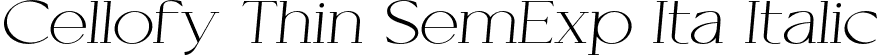 Cellofy Thin SemExp Ita Italic font - Cellofy-ThinSemExpIta.otf