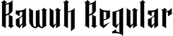 Rawuh Regular font - Rawuhpersonal use.otf