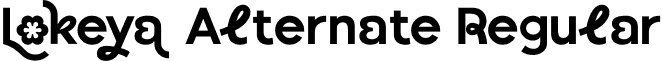 Lokeya Alternate Regular font - Lokeya Alternate.ttf