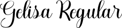 Gelisa Regular font - Gelisa Script.ttf