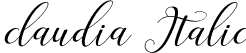 claudia Italic font - claudia script - italic.ttf