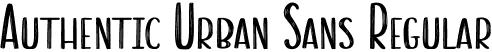 Authentic Urban Sans Regular font - AuthenticUrbanSans.otf