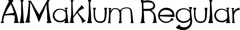 AlMaklum Regular font - AlMaklum.ttf