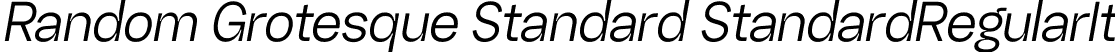 Random Grotesque Standard StandardRegularIt font - RG-StandardRegularIt.ttf