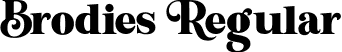 Brodies Regular font - brodies.ttf