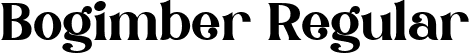 Bogimber Regular font - bogimber.ttf