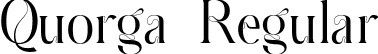 Quorga Regular font - Quorga-Regular.ttf