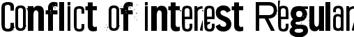 Conflict of interest Regular font - Conflict of interest.otf