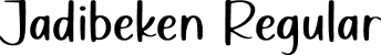 Jadibeken Regular font - Jadibeken-Demo.otf