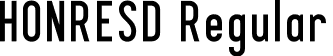 HONRESD Regular font - HONRESD.otf