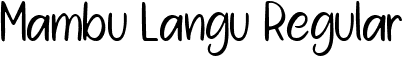 Mambu Langu Regular font - MambuLangu-Demo.ttf