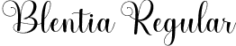 Blentia Regular font - Blentia.otf