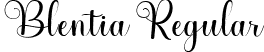 Blentia Regular font - Blentia.ttf