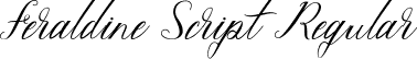 Feraldine Script Regular font - Feraldine Script.ttf