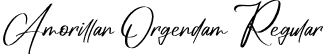 Amorillan Orgendam Regular font - Amorillan Orgendam.otf