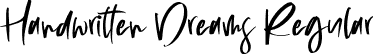 Handwritten Dreams Regular font - Handwritten Dreams.otf