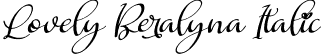 Lovely Beralyna Italic font - Lovely Beralyna Italic.otf