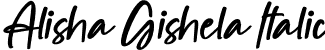 Alisha Gishela Italic font - Alisha Gishela Italic.otf