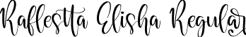 Raflestta Elisha Regular font - Raflestta Elisha.otf