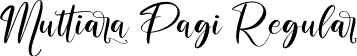 Muttiara Pagi Regular font - Muttiara Pagi.otf