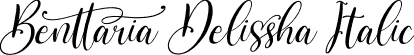 Benttaria Delissha Italic font - Benttaria Delissha Italic.ttf