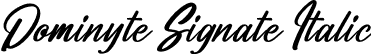 Dominyte Signate Italic font - Dominyte Signate Italic.otf