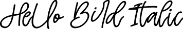 Hello Bird Italic font - Hello Bird Italic.otf