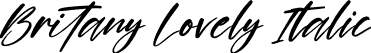 Britany Lovely Italic font - Britany Lovely Italic.otf