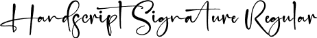 Handscript Signature Regular font - Handscript Signature.otf