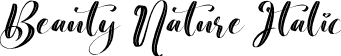 Beauty Nature Italic font - Beauty Nature Italic.ttf