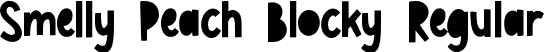 Smelly Peach Blocky Regular font - Smelly Peach Blocky.ttf