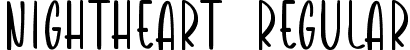 Nightheart Regular font - Nightheart Regular.ttf