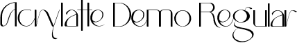 Acrylatte Demo Regular font - AcrylatteDemoRegular.ttf