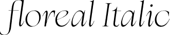 Floreal Italic font - Floreal-Italic.otf