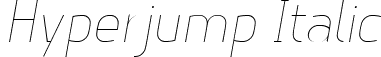 Hyperjump Italic font - Hyperjump Hairline Oblique.ttf