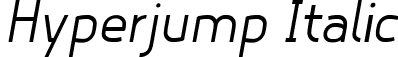 Hyperjump Italic font - Hyperjump Regular Oblique.ttf