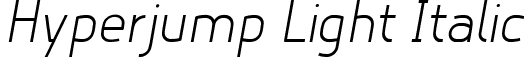 Hyperjump Light Italic font - Hyperjump Light Oblique.ttf