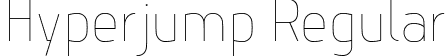 Hyperjump Regular font - Hyperjump Hairline.otf