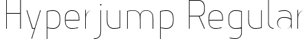 Hyperjump Regular font - Hyperjump Hairline.ttf