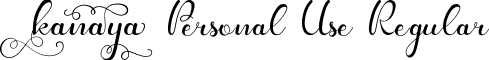 Kanaya Personal Use Regular font - KanayaPersonalUse-2O14K.ttf