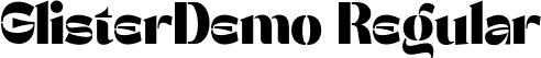 GlisterDemo Regular font - Glister_Demo.ttf