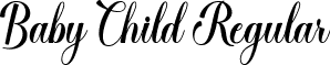 Baby Child Regular font - Baby Child.ttf