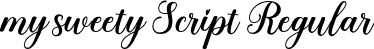 my sweety Script Regular font - My Sweety.otf